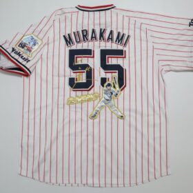 2022 Tokyo Yakult Swallows Replica Jersey Home Murakami #55 with 150th Home Run Commemorative Design - Image 8