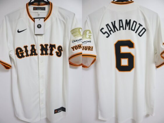 2024 Tokyo Yomiuri Giants Replica Jersey Home Sakamoto #6 with champion patch