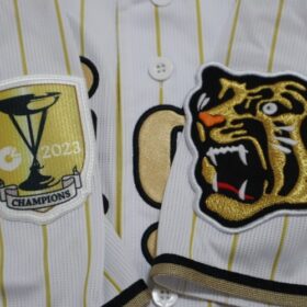 2024 Hanshin Tigers Replica Champion Jersey Chikamoto #5 - Image 6