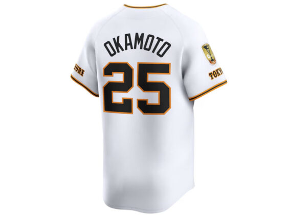 2025 Tokyo Yomiuri Giants Replica Jersey Home Okamoto #25 with Champion Patch